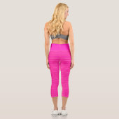 Designer Soft Hot Pink High Waisted Capri Legierun (Rückseite)
