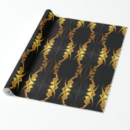 Designer Statement: Opulent Swirl Pattern Gold Foi Geschenkpapier