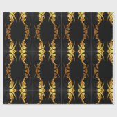 Designer Statement: Opulent Swirl Pattern Gold Foi Geschenkpapier (Flach)