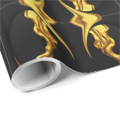 Designer Statement: Opulent Swirl Pattern Gold Foi Geschenkpapier (Rolleneckpunkt)