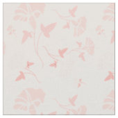 Designer-Stoffe - Rosa Blume & Off White - Geschen Stoff (Nahaufnahme)