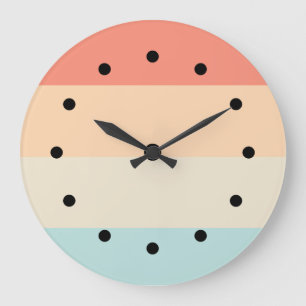 Designer Streifen Muster Küchenmauer-Decke Große Wanduhr
