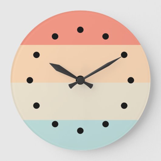 Designer Streifen Muster Küchenmauer-Decke Uhren (Vorderseite)