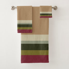 Designer Stripe akzentriert Badhandtuch Set