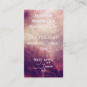 Designer Stylist Salon Spa Grunge Business Card Terminkarte (Rückseite)