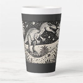 Designer T-Rex Dinasaur Latte Tasse für Historiker