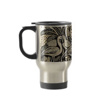 Designer-Tasse mit Flamingos und Palmen