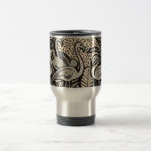 Designer-Tasse mit Flamingos und Palmen Reisebecher (Mittel)