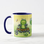 Designer-Tasse mit Froschfiguren-Design Tasse (Links)