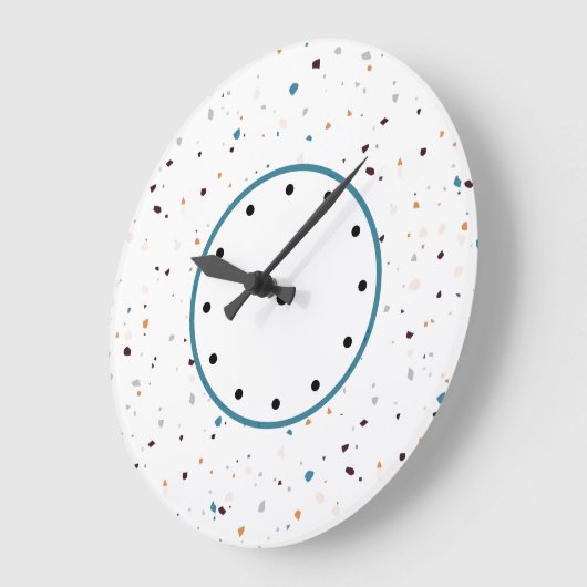 Designer Terrazzo Look Küchenmauer Große Wanduhr (Winkel)