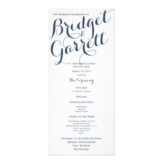 Designer Text Navy Blau Werbekarte (Vorne)