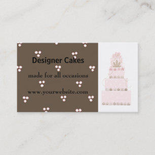 Designer-Torte Pink und Schokolade Visitenkarte