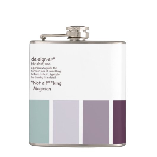 Designer Vinyl Wrapped Flask Flachmann (Vorderseite)