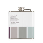 Designer Vinyl Wrapped Flask Flachmann (Rückseite)