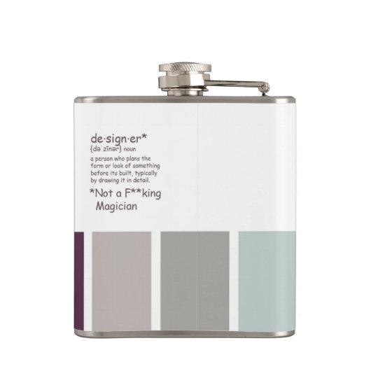 Designer Vinyl Wrapped Flask Flachmann (Rückseite)