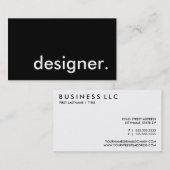 designer. visitenkarte (Vorne/Hinten)