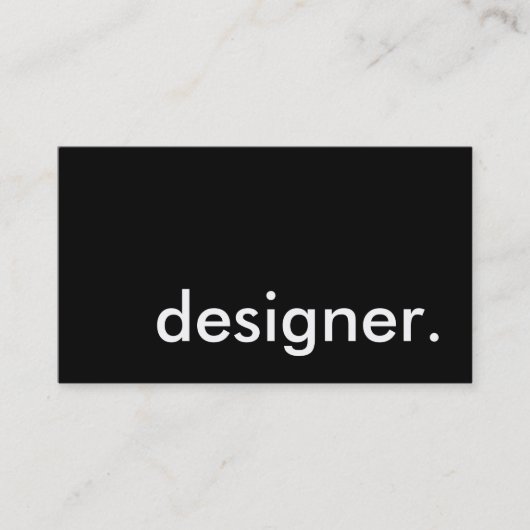 designer. visitenkarte (Vorderseite)