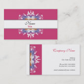 Designer-Visitenkarten:: Bunter Schnörkel Visitenkarte (Vorne/Hinten)
