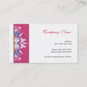 Designer-Visitenkarten:: Bunter Schnörkel Visitenkarte (Rückseite)