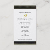 Designer-Visitenkarten Visitenkarte (Rückseite)