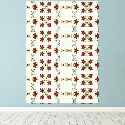 Designer Wall Art mit Akzenten von Rot Leinwanddruck (Insitu (Holzboden))