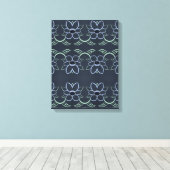 Designer Wall Art mit Navy Blue Leinwanddruck (Insitu (Holzboden))
