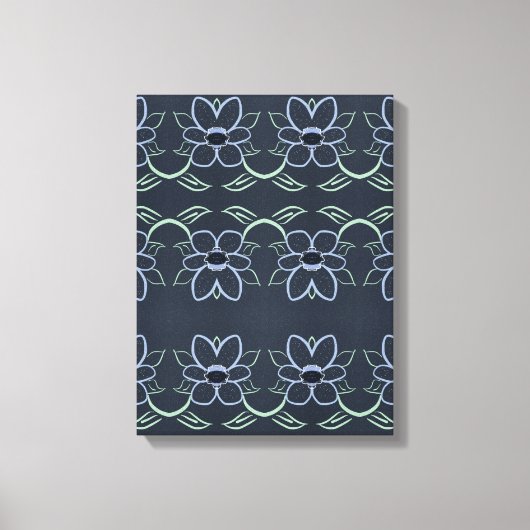 Designer Wall Art mit Navy Blue Leinwanddruck (Vorderseite)