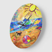 DESIGNER WALL CLOCK - OCEANVIEW - TOP OHRS GROßE WANDUHR (Winkel)