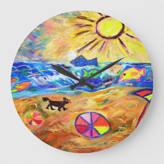 DESIGNER WALL CLOCK - OCEANVIEW - TOP OHRS GROßE WANDUHR (Vorderseite)