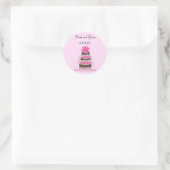 Designer Wedding Cake Save the Date Runder Aufkleber (Tasche)