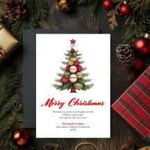 Designer Weihnachtsbaum Grußkarte mit Laune