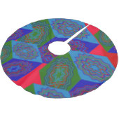 Designer Weihnachtsbaumrock von der Stille Polyester Weihnachtsbaumdecke (Schrägansicht)