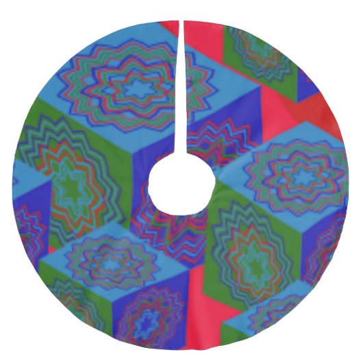 Designer Weihnachtsbaumrock von der Stille Polyester Weihnachtsbaumdecke (Vorderseite)