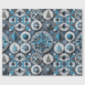 Designer Weihnachtsmuster Umschlagpapier Geschenkpapier (Flach)