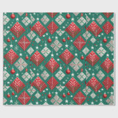 Designer Weihnachtsmuster Umschlagpapier Geschenkpapier (Flach)