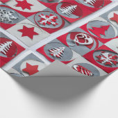 Designer Weihnachtsmuster Umschlagpapier Geschenkpapier (Ecke)