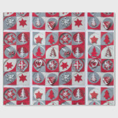 Designer Weihnachtsmuster Umschlagpapier Geschenkpapier (Flach)