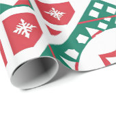 Designer Weihnachtsmuster Umschlagpapier Geschenkpapier (Rolleneckpunkt)