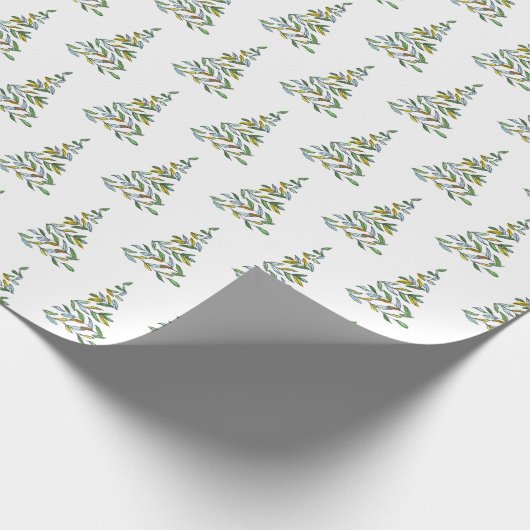 Designer Weihnachtswrapping Papier Weihnachtsbaum Geschenkpapier (Ecke)