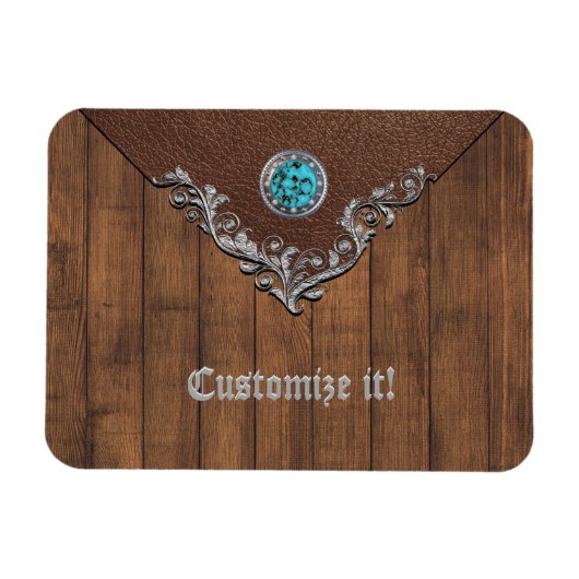 Designer-Western (Flachbildschirm)-Visitenkartenma Magnet (Horizontal)