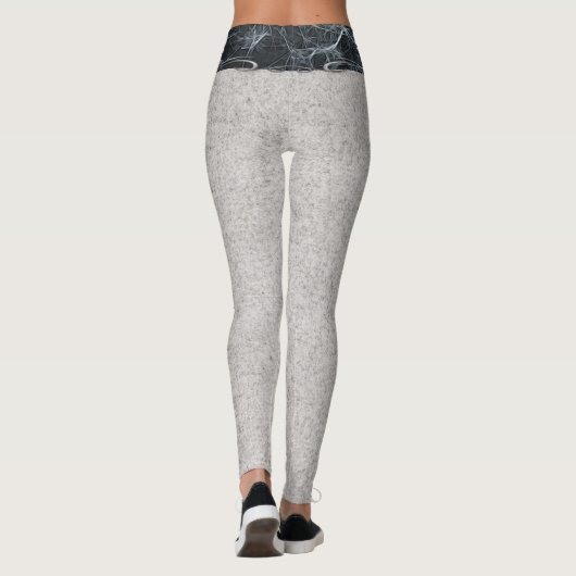 Designer Yoga Leggings grau und schwarz (Rückseite)
