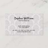 Designerauflistungen | Damask, exquisit Visitenkarte (Rückseite)