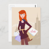 Designerausgabe: Shopgirl Postkarte (Vorne/Hinten)