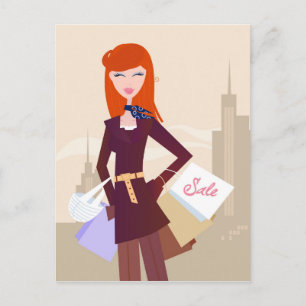 Designerausgabe: Shopgirl Postkarte