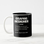 Designerdefinition Funny Job Bedeutung Zweifarbige Tasse (Links)