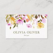 Designerfarbenes Foto in Rosa Visitenkarte (Vorderseite)