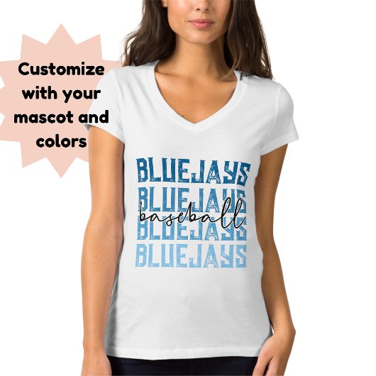 Designergrunge mit Maskottchen im Baseball-Stil T-Shirt