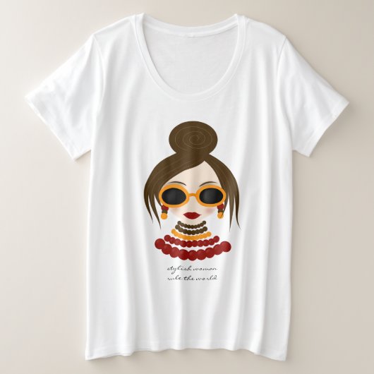 Designerin Große Größe T-Shirt (Design vorne)