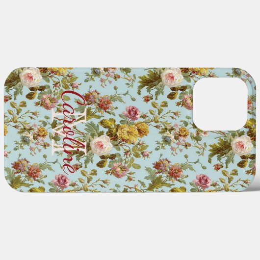 Designerisches Design Rosa Blume Kunstmuster Case-Mate iPhone Hülle (Rückseite (Horizontal))