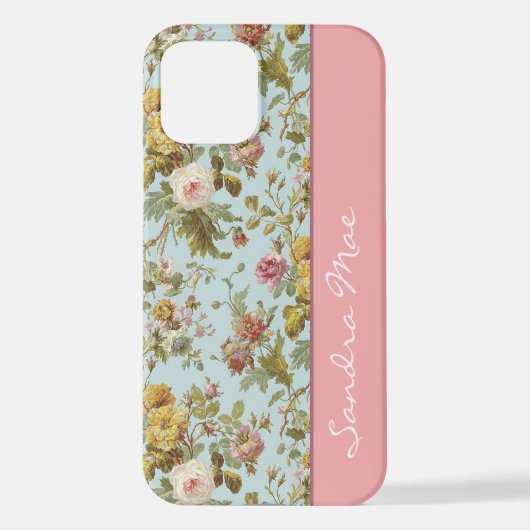 Designerisches Design Rosa Blume Kunstmuster iPhone Hülle (Rückseite)